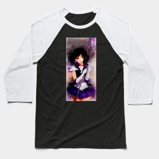 Sailor Saturn Anime Watercolor Baseball T-Shirt